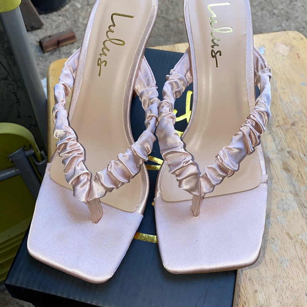 Pink/satin heels